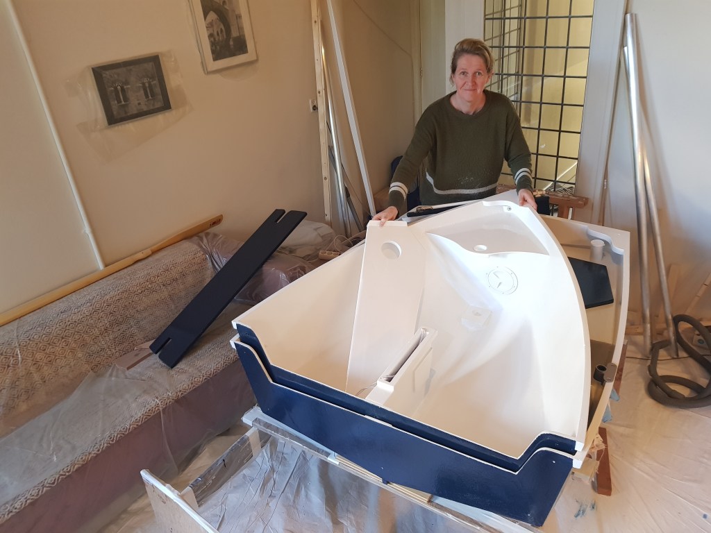 De bouw van onze bijboot, een Spindrift 9 nesting&nbsp;dinghy.